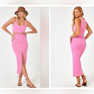 LSPACE Skyler Dress In Guava Pink Size Medium NWT
